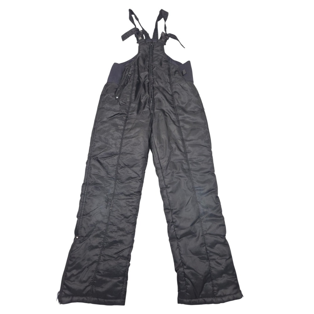 Swiss Alps VTG‎ Insulated Snow Ski Bib Overalls Black Sz 12 Kids Youth